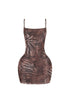 Zadar Strappy Back Leopard Mini Dress
